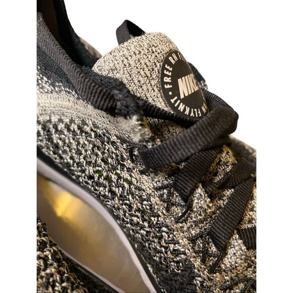 Nike Free RN Flyknit 2018 Womens 9 Black Gray Lace Up Low Top Running Shoes - Picture 6 of 13
